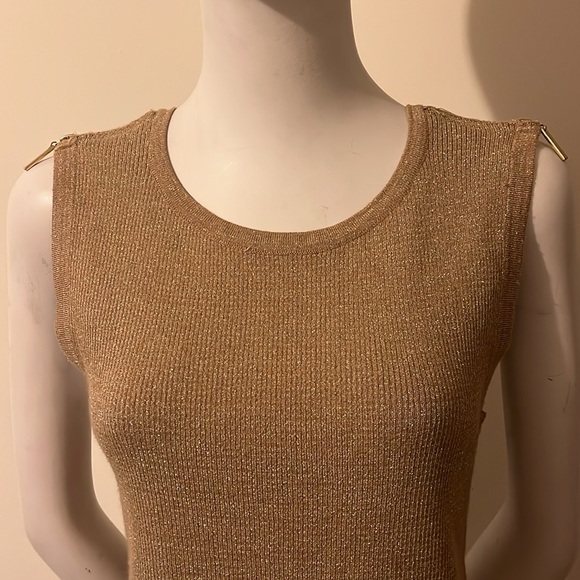 Alfani Ribbed Knit Metallic Scoop Neck Sweater Size L - Picture 3 of 12
